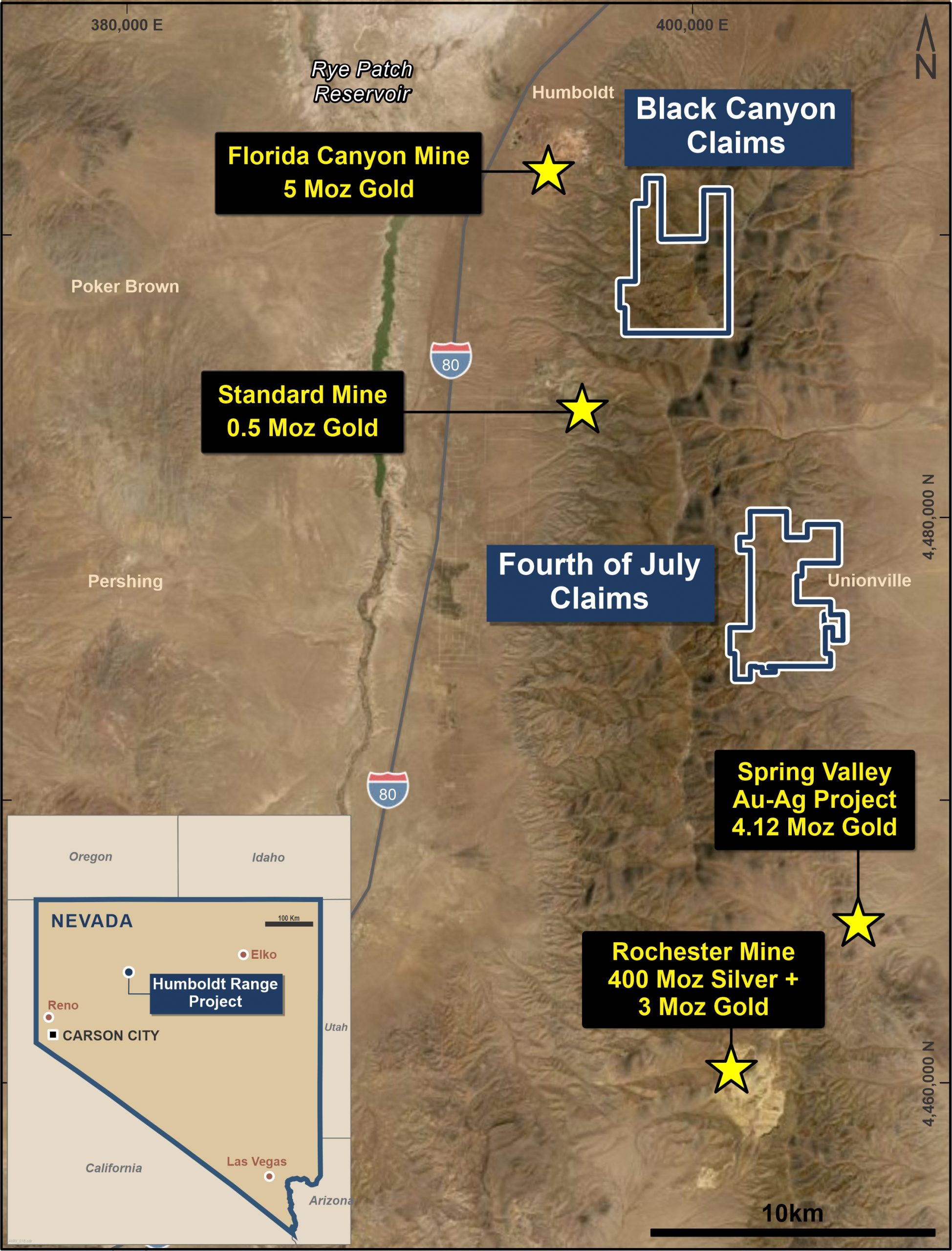 Humboldt-Nevada location map